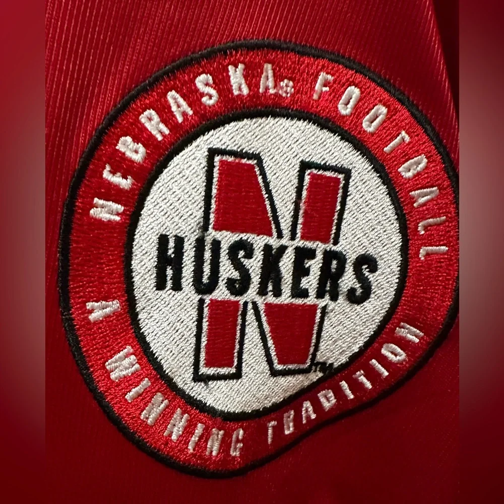 ADIDAS NEBRASKA CORN HUSKERS red Football Jersey #3 size Medium oversized fit